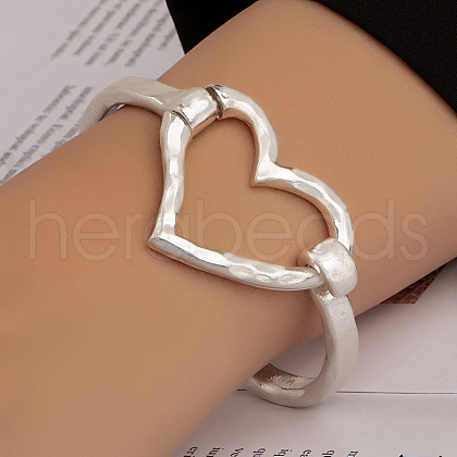 Heart Alloy Cuff Bangles for Women WG73EA3-09-1