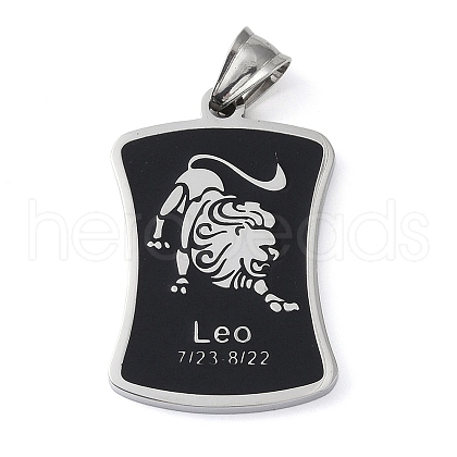 304 Stainless Steel Pendants STAS-O008-01G-1