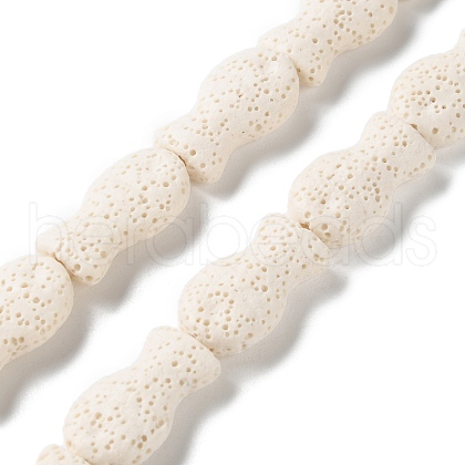 Fish Dyed Natural Lava Rock Beads Strands G-O126-01A-10-1