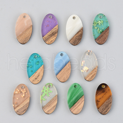 Resin & Walnut Wood Pendants RESI-S389-041A-1