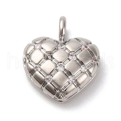 Brass Micro Pave Cubic Zirconia Pendants KK-P308-06P-1
