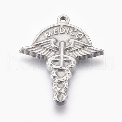 Non-Tarnish 304 Stainless Steel Pendants STAS-E444-30-1