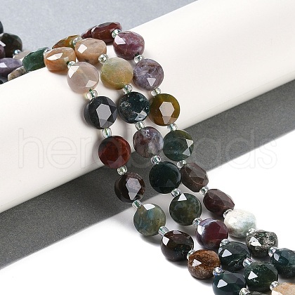 Natural Indian Agate Beads Strands G-N342-15-1