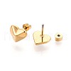 304 Stainless Steel Stud Earrings for Women EJEW-N059-19G-2