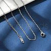 Non-Tarnish 304 Stainless Steel Cable Chain Necklace for Men Women NJEW-K245-014B-3