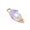 Flower Acrylic Charms PALLOY-JF03588-10-4