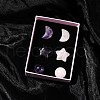 Natural Gemstone Healing Moon & Star & Round Ornaments AJEW-FS0001-12B-7