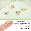 BENECREAT 10Pcs Brass Clear Cubic Zirconia Charms KK-BC0013-69-4