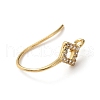 Brass Micro Pave Clear Cubic Zirconia Earring Hooks KK-WH0038-53G-2