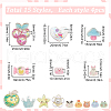 SUNNYCLUE 60Pcs 15 Styles Transparent Resin Cabochons CRES-SC0002-83-2