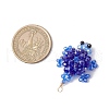 3D Electroplate Glass Seed Beaded Tortoise Pendants PALLOY-MZ00674-02-2
