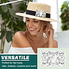 1 Pair Brass Rhinestone Shoe Buckle Clips AJEW-FG0003-60-6