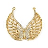 Brass Micro Pave Cubic Zirconia Pendants KK-M322-24G-1