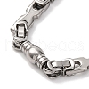 201 Stainless Steel Column & Rectangle Links Chain Necklace NJEW-F222-36P-3