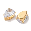 Brass Clear Cubic Zirconia Cabochons STAS-M294-30D-2