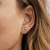 925 Sterling Silver U-Shaped Stud Earrings EJEW-C146-08G-3