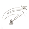 I Love You in 100 Languages Glass Projection Necklace NJEW-M204-01E-P-2