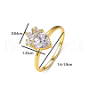 Elegant S925 Sterling Silver Pave Clear Cubic Zirconia Heart-shaped Ladies Ring for Party Daily Wear UM7480-3-5