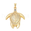 Brass Micro Pave Cubic Zirconia Pendants X-KK-A241-09G-1