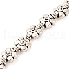 Tibetan Style Flower Alloy Bead Strands TIBEB-O007-04-NR-2
