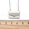 304 Stainless Steel Envolope & Bird Pendant Necklaces for Women NJEW-U037-01B-P-5