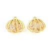 Brass Pave Cubic Zirconia Pendants KK-M286-15G-1