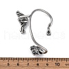 316 Surgical Stainless Steel Black Cubic Zirconia Cuff Earrings EJEW-E300-27AS-01-3