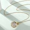 Brass Twelve Constellations Tarot Pendant Necklaces NJEW-Q006-01K-G-1