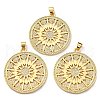 Brass with Cubic Zirconia Pendants KK-K341-39G-1