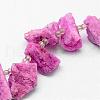 Electroplated Natural Agate Bead Strands G-G893-05-1