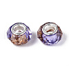 Transparent Resin Rondelle European Beads RESI-N044-01H-2