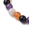 Natural & Synthetic Mixed Gemstone Beads Thread Stretch Bracelets for Women BJEW-JB11251-3