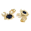 Brass Micro Pave Cubic Zirconia Pendants KK-A257-18G-3