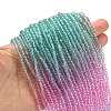 Transparent Painted Glass Beads Strands X-DGLA-A034-T1mm-A10-2