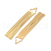 Brass Tassel Big Pendants KK-F898-22C-G-2