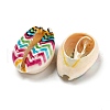 Printed Natural Shell Beads BSHE-G037-01L-2