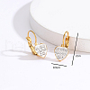 Elegant Heart Stainless Steel Hoop Earrings GM6830-4