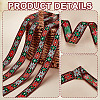   10 Yards Ethnic Style Polyester Jacquard Flower Ribbon OCOR-PH0004-86B-4