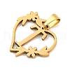 Ion Plating(IP) 201 Stainless Steel Pendants STAS-N103-183G-T-2