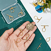 Beebeecraft 10 Sets Brass Toggle Clasps KK-BBC0015-83-3