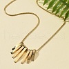 304 Stainless Steel Tassel Pendant Necklaces NEJW-V001-13G-4