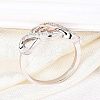 Zinc Alloy Rhinestone Finger Rings for Women FS-WG08E4B-04-3
