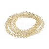 Transparent Electroplate Glass Beads Strands EGLA-F153-PL03-2