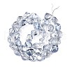 Electroplate Transparent Glass Beads Strands EGLA-N017-02E-2