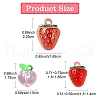 6Pcs 5 Styles Transparent Resin Fruit Pendants FIND-YW0005-66-2