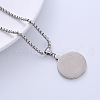 Vintage Round Star Hip Hop Street Punk Stainless Steel Pendant Necklace Jewelry DB2140-3