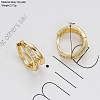 Brass Micro Pave Clear Cubic Zirconia Two-layer Hoop Earrings FS-WG85B42-01-2