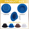  8Pcs 4 Colors Terry Fabric Mini Hat Fascinator Base AJEW-NB0005-99-2
