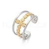 304 Stainless Steel Cuff Rings RJEW-S630-01GP-B-4