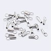 Anti-Tarnish Rhodium Plated 925 Sterling Silver Cord Ends STER-F036-21P-2.5mm-1